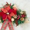 Red Poinsettia Swag with Ring - Handcrafted Christmas Decorations - Holiday Tree